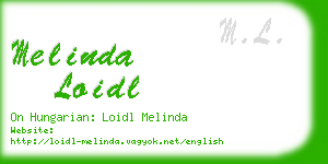 melinda loidl business card